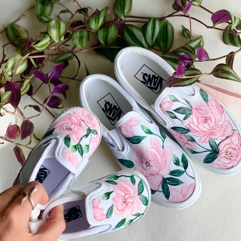 Floral handpainted vans